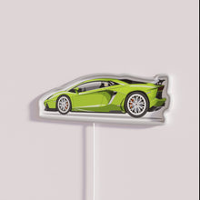 Load image into Gallery viewer, Vibrant Green Lamborghini Neon Sign with Color-Changing RGB LED Lighting Effect