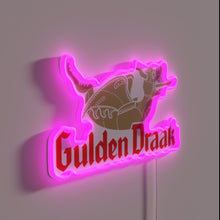 Load image into Gallery viewer, Brilliantly illuminated Gulden Draak RGB LED neon beer bar sign