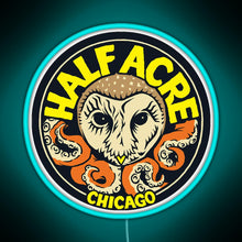 Load image into Gallery viewer, Half Acre Brewing Company RGB neon sign lightblue