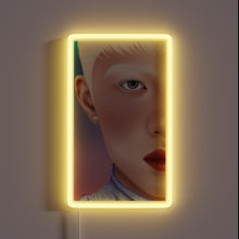 Load image into Gallery viewer, RGB Neon Sign with Man in Half Length Portrait