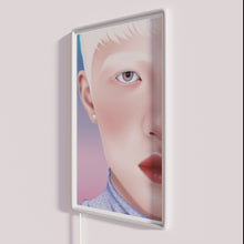 Load image into Gallery viewer, Neon Portrait Sign with Vibrant RGB Color Half Face Artwork