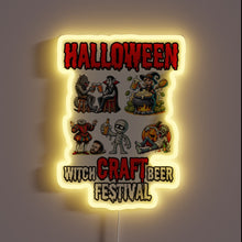 Load image into Gallery viewer, Vibrant RGB Neon Sign: Spellbinding Brews Unite at Witching Hour Festival
