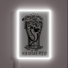 Load image into Gallery viewer, Vibrant Hand-Crafted Hammered Hammerhead Shark Neon Sign for Modern Decor Accents.