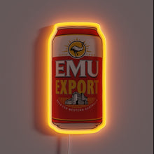 Load image into Gallery viewer, Hand-drawn EMU Export beer can customneon sign
