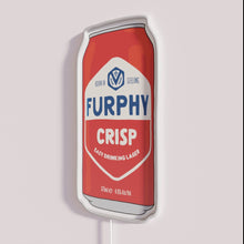 Load image into Gallery viewer, Hand-drawn Furphy Crisp Beer Can Neon Sign with RGB Lighting