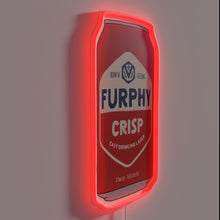 Load image into Gallery viewer, Hand drawn vintage style Furphy Crisp can RGB neon lighting