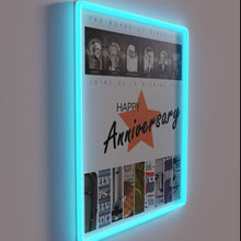 Load image into Gallery viewer, RGB LED neon sign celebrating happy anniversary milestone occasion