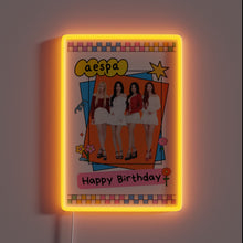 Load image into Gallery viewer, Colorful Birthday Celebration Sign with Bright RGB Neon Lights Aesthetic
