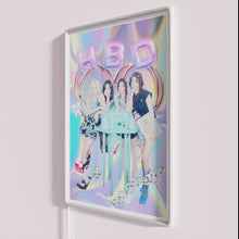 Load image into Gallery viewer, Neon birthday decorations for aespa fans with vibrant RGB lighting