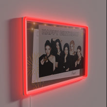 Load image into Gallery viewer, Aespa's birthday celebration in vibrant RGB neon light display
