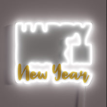 Load image into Gallery viewer, Countdown to Midnight with Vibrant Neon Letters in Bright Colors