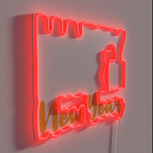 Load image into Gallery viewer, Neon Party Sign: Celebrate New Year's with Vibrant Happiness and Cheer