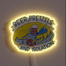 Load image into Gallery viewer, Colorful Neon Sign Celebrating Oktoberfest Joy During Quarantine Lockdown Period
