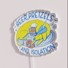 Load image into Gallery viewer, Vibrant Neon OKTOBERFEST Quarantine Lockdown Covid Sign for Dogs Home.