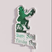 Load image into Gallery viewer, St. Patrick's Day Cheerful Irish Themed RGB Colorful Neon Sign
