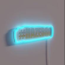 Load image into Gallery viewer, RGB LED lighted Hazebro logo electric neon wall art sign