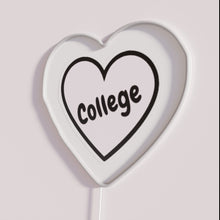 Load image into Gallery viewer, Add vibrant college spirit with our heart-shaped RGB neon signs