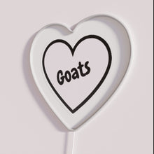 Load image into Gallery viewer, Whimsical Heart-Shaped Goats in Vibrant Rainbow RGB Neon Sign Artwork