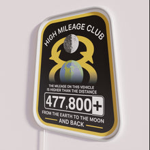Load image into Gallery viewer, Lunar-inspired high mileage club decorative rgb neon wall art display