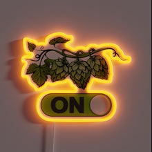 Load image into Gallery viewer, Neon Sign: Colorful Hops Display for Craft Beer Enthusiasts' Brew Room
