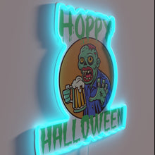 Load image into Gallery viewer, RGB Neon Sign - Spooky Beer-Themed Wall Decoration for Parties