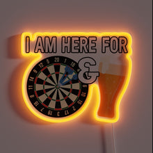 Load image into Gallery viewer, Glowing Beer Themed Neon Sign with Fun Dartboard Accents