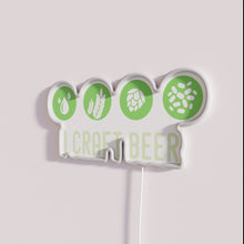 Load image into Gallery viewer, Neon Beer Sign Brewing Craft IPA Malt Hops Yeast Water