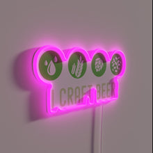 Load image into Gallery viewer, Brewery Sign with Hand-Drawn Illustration of Beer Brewing Process