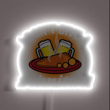 Load image into Gallery viewer, Germany's Finest Eats, Don't Care Attitude, Colorful Neon Sign Adornments