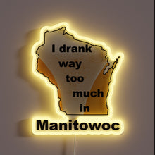 Load image into Gallery viewer, Quirky nostalgia neon sign featuring a humorous drinking regret statement
