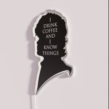 Load image into Gallery viewer, Neon Coffee Shop Decor Sign with Witty Idris Elba Quote