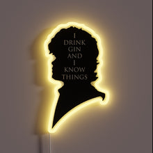 Load image into Gallery viewer, Quirky home bar decor featuring 'I drink gin' neon quote