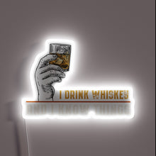Load image into Gallery viewer, Whimsical Home Decor Sign Featuring Funny Quote about Whiskey Lovers