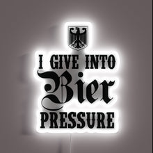 Load image into Gallery viewer, Colorful 'I Give In To Beer Pressure' neon sign