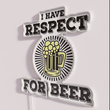 Load image into Gallery viewer, RGB Neon Sign with Beer Inspired Typography and Respectful Design