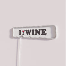 Load image into Gallery viewer, RGB Neon Wall Sign, I Heart Wine Drinking Custom Decorations
