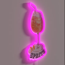Load image into Gallery viewer, Vibrant neon bar decoration with colorful RGB cocktail sign