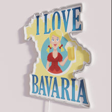 Load image into Gallery viewer, Vibrant Bavarian Beer Sign Featuring Colorful RGB Illumination Munich Decor