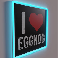 Load image into Gallery viewer, Eggnog enthusiast's dream decoration with vibrant colorful neon lighting accents