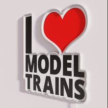Load image into Gallery viewer, Bright model train enthusiast decor featuring vibrant RGB neon lighting