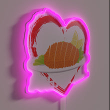 Load image into Gallery viewer, Neon Wall Sign, 'I Heart Schnitzel', German Food Lover Decoration