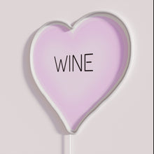 Load image into Gallery viewer, Neon Wine Heart Sign for Home Decor and Wine Lovers