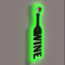 Load image into Gallery viewer, Wine lover's dream decor: colorful 'I Love Wine' neon sign