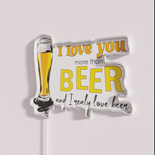 Load image into Gallery viewer, RGB LED love sign with customizable colors and glowing letters