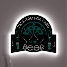 Load image into Gallery viewer, Neon Sign for Darts and Beer Enthusiasts Gaming Room Decor