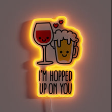 Load image into Gallery viewer, Love is Lit Neon Sign for Funny Valentine's Day Couples