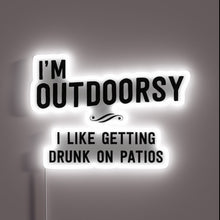 Load image into Gallery viewer, Outdoor enthusiast patio party vibes under neon rainbow glow lighting