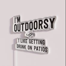 Load image into Gallery viewer, Outdoor patio decor with colorful RGB neon drink party lighting.