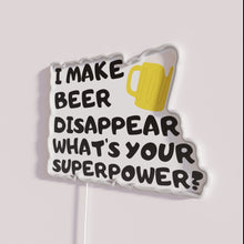 Load image into Gallery viewer, Bright Neon Sign: Humorous Quote About Drinking and Personal Strength