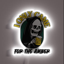 Load image into Gallery viewer, Amber Grim Reaper Black RGB Neon Sign with Edgy Gothic Darkness